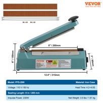 SucceBuy 8/12in Impulse Shrink Wrap Sealer Manual Heat Poly Bag Sealing Machine with Adjustable Mode for Plastic Mylar PP Bags