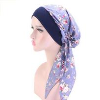 Moteriškas pastoralinis elastinis medvilninis turbanas, skarelė, bandana, pirato kepurė, galvos apdangalas
