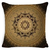 Bohemiškas mandalos naktinio staliuko sofos pagalvės užvalkalas Amerikietiško vintažinio lino mesti pagalvės užvalkalas 45 * 45 pillowcase