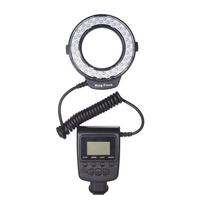 HD 130 Macro LED Ring Flash Light LCD Display 3000 15000K GN15 Power Control with 3 Flash Diffusers 8 Adapter Rings for juoda
