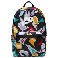 Nike Heritage poliesterio kuprinė, įprasta, unisex, juoda ir daugiaspalvė, laisvalaikio HJ8322-010