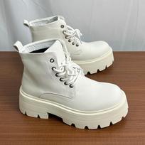 Angliško stiliaus vyriška mada punk roko platforminiai batai su raišteliais originalūs odiniai batai kaubojaus ankle boots gražūs motociklininko batai 240 balta