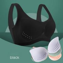 Ultra-thin Underwear for Women Seamless Vest-style Large Size Bra Without Steel Ring Gathered Sports Bra with Breast Reduction M juoda
