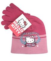 Hello Kitty žiemos kepurės ir pirštinių rinkinys mergaitėms, rožinis