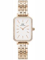 MOTERŲ PULDAS DANIEL WELLINGTON Quadro Rose Gold DW00100672 + DĖŽUTĖ (zw519h)