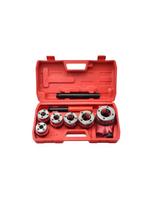 Vamzdžių sriegimo rinkinys su terkšle GEKO 1/4"–1 1/4" (6 vnt.)