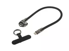 USB-C M/M kabelis 0,3M 240W, juodas