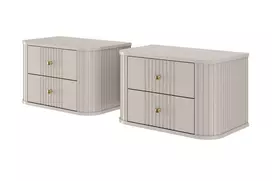 2 x VESPER naktinis staliukas 56 2SZ kašmyras mdf kašmyras auksiniai laikikliai pakabukas
