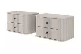 2 x VESPER naktinis staliukas 56 2SZ kašmyras mdf kašmyras juodos rankenos pakabukas