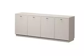 Chest Of Doors Lorini 200 Cm - Cashmere / Black Handles T-bar