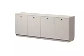 Chest Of Doors Lorini 200 Cm - Cashmere / Black Handles