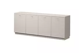 Chest Of Doors Lorini 200 Cm - Cashmere / Gold Handles T-bar