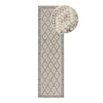 Rankų darbo iš vilnos mišinio kilimas pilkos spalvos 60x230 cm Minerals Diamond – Flair Rugs
