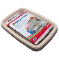 Žemas plastikinis tualetas šuniukams su itin sugeriančiais kilimėliais L