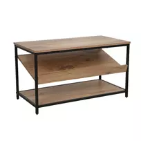 Shoe rack DIMITRA 80x40xH45cm, rustic/black