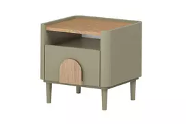 Night Stand Amilio - Eucalyptus / Baltic Dune Oak / Natural Oak Handles / Eucalyptus Legs