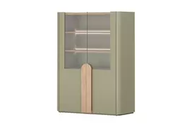 Vitrine Amilio - Eucalyptus / Baltic Dune Oak / Natural Oak Handles