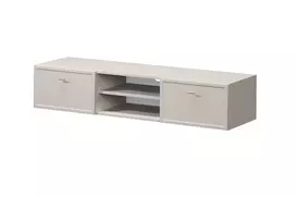 Tv Set Wall Mounted Lorini 150 Cm With Drawers - Cashmere / Gold Handles T-bar