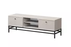 Tv Set Lorini 150 Cm With Drawers - Cashmere / Black Handles / Black Legs