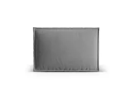 Velvet Pillow, "Nuria", 60x40x26, Grey