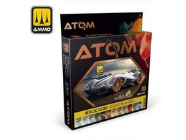 AMMO MIG - ATOM Akrilinių dažų rinkinys Metallic, 20702