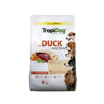 TROPIDOG Premium Adult Small Breeds su antiena ir ryžiais 8kg