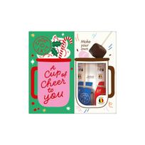 Karšto šokolado dovanų rinkinys MoMe Choc-o-lait Original XMAS (4 pagaliukai + puodelis)