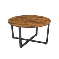 Apvalus kavos staliukas VASAGLE, 88x88x47 cm, tamsiai rudas
