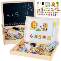 Medinė magnetinė kreidos lenta + akc TA0072
