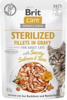 Brit Care Cat Sterilized Salmon&Tuna Pouch - wet cat food - 85 g