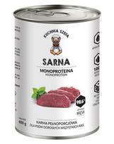 KUCHNIA SZEFA Monoproteininis maistas su stirniena šunims visų veislių 400 g