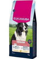 EUKANUBA Senior Medium Breeds Chicken 15 kg sausa maistas vyresniems vidutinio dydžio šunims, turintis šviežio vištienos