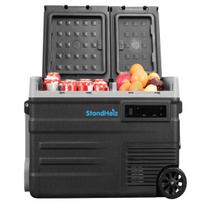 Automobilinis šaldytuvas Nešiojamas kompresorinis šaldytuvas 60L – StandHeiz, 12V/24V/230V, šaldo iki -20°C, kemperiams ir kelionėms