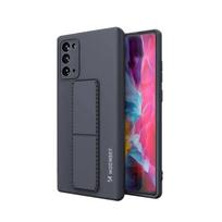 Wozinsky Kickstand atveju silikono dėklas su stoveliu Samsung Galaxy Note 20 atveju tamsiai mėlynas