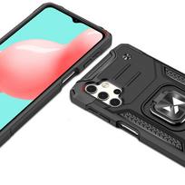 Wozinsky Ring Armor dėklas su stovu, tvirtas ir atsparus Samsung Galaxy A32 5G, juodas