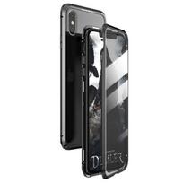 Wozinsky visiškai magnetinė dėklas – pilno kūno priekio ir atgal su įmontuotu stiklu Samsung Galaxy A72 4G juodos-permatomos spalvos
