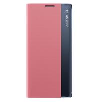 Miego Dėklas Knygos Tipo Dėklas su Išmaniuoju Langeliu Samsung Galaxy A22 4G rožinės spalvos