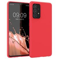 Raudona silikoninė dėklas minkštas, lankstus guminis dangtelis Samsung Galaxy A22 4G