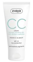 CC kremas jautriai ir sudirgusiai odai Ziaja SPF10, 50 ml