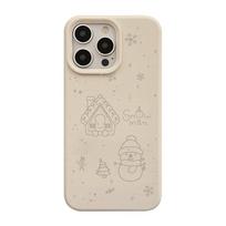 Animacinis žiemos sniego senio dėklas iPhone 16 iPhone 16 Pro Max telefonams iphone 11