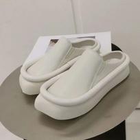 Fashion Hot Selling 2025 Hot Sell New Summer Women Sandals Platform Slippers Ladies Heels  Luxury Wedges Slides Beach Mules Female 35 balta
