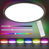 RGB LED apvalus lubinis šviestuvas, juodas apvadas