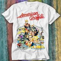 American Graffiti 70s Retro Filmo Plakatas Marškinėliai Viršus Tee 322 2XL