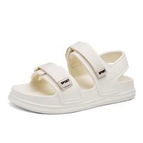 Madingos Naujos Smėlio spalvos Unisex Sandalai Vienspalviai Patogūs Lengvi Velcro Platforminiai Sandalai Lauko Paplūdimio Sandalai Vyrams 31 smėlis