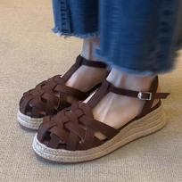 Wedges Women's Sandals Designer Weave Heels Shoes Platform Summer 2025 Slides New High Heels Slippers Mujer De Sandalias 35 ruda