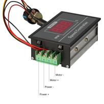 DC6 60V 12V 24V 36V 48V 0 30A PWM variklio greičio reguliatoriaus panelė su Paleidimo ir Sustabdymo jungikliu, procentiniu skaitmeniniu ekranu TE1256 juoda