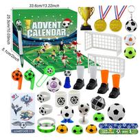 24 dienų futbolo advento kalendorius 2025, sporto advento kalendorius paaugliams, pasaulio futbolo dovanos, vakarėlio dovanėlės, Kalėdų atgalinio skaičiavimo dovanos mažiems žaidėjų gerbėjams one set