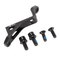 Diskinio stabdžio adapteris Plokščias tvirtinimas prie stulpo Aliuminio lydinys 74mm iki 34mm Juodas 160 180 diskams black