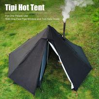 „Camping Teepee“ palapinė lauko piramidės palapinė vieniems žmonėms „Tipi“ karšta palapinė, skirta žygiams kempinguose chaki