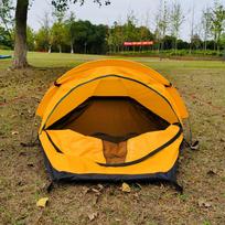 Vieno asmens kuprinė palapinė Žygių palapinė Bivy palapinė Lengva miegmaišio palapinė su žemės audiniu geltona